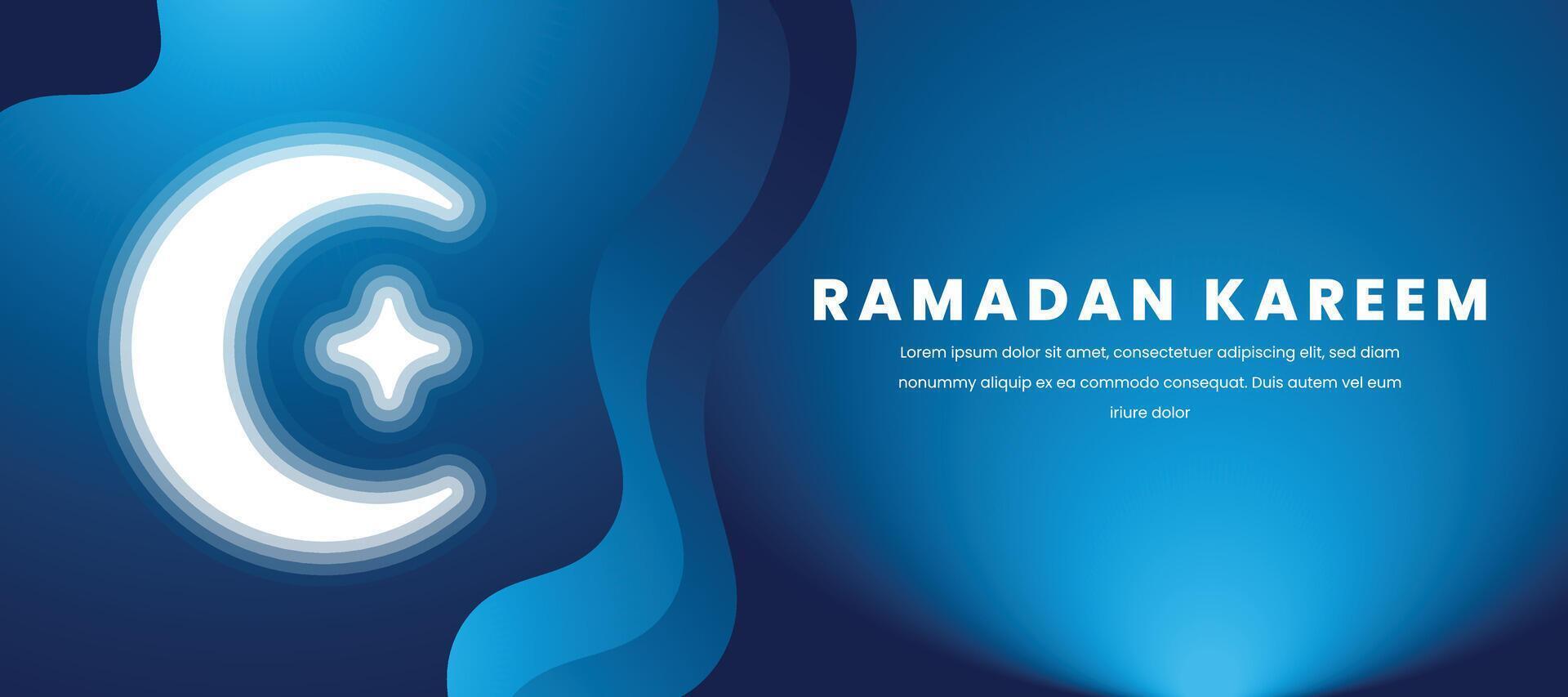 Ramadan Kareem. Islamic design template for poster, banner, card. vector