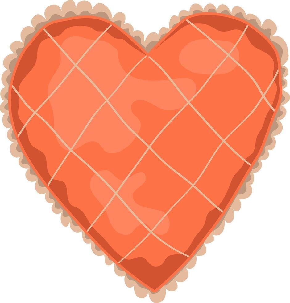 Valentine's day greeting card with heart. Cute heart illustration. vector