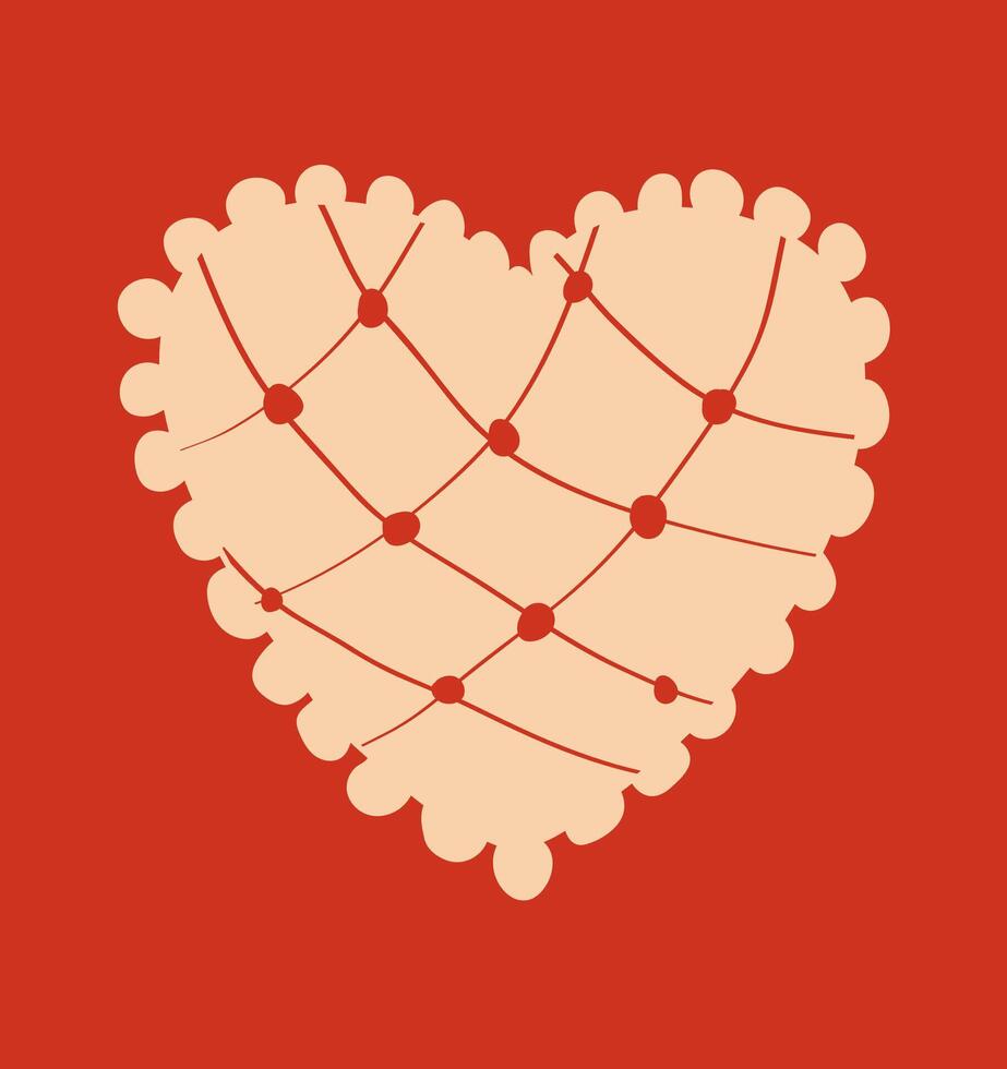set of hand drawn doodle valentine elements for your design. Decor for valentine card. vector