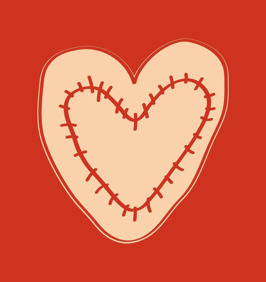 Heart shape doodle icon. heart illustration. Valentine's day decor vector