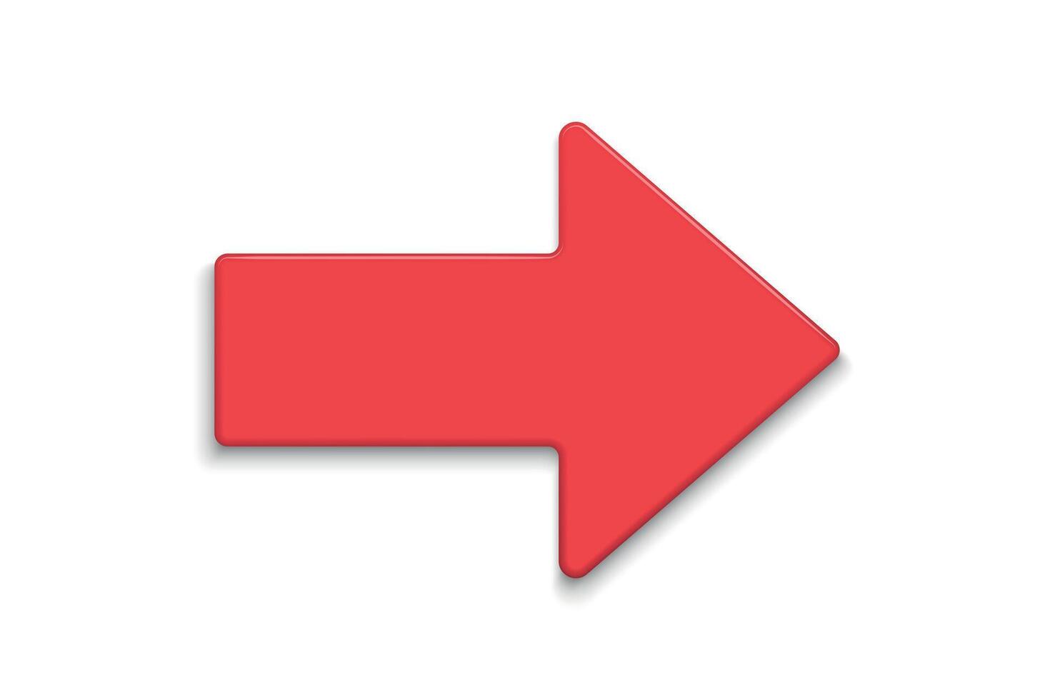 Bold Red Right Arrow Icon Isolated vector