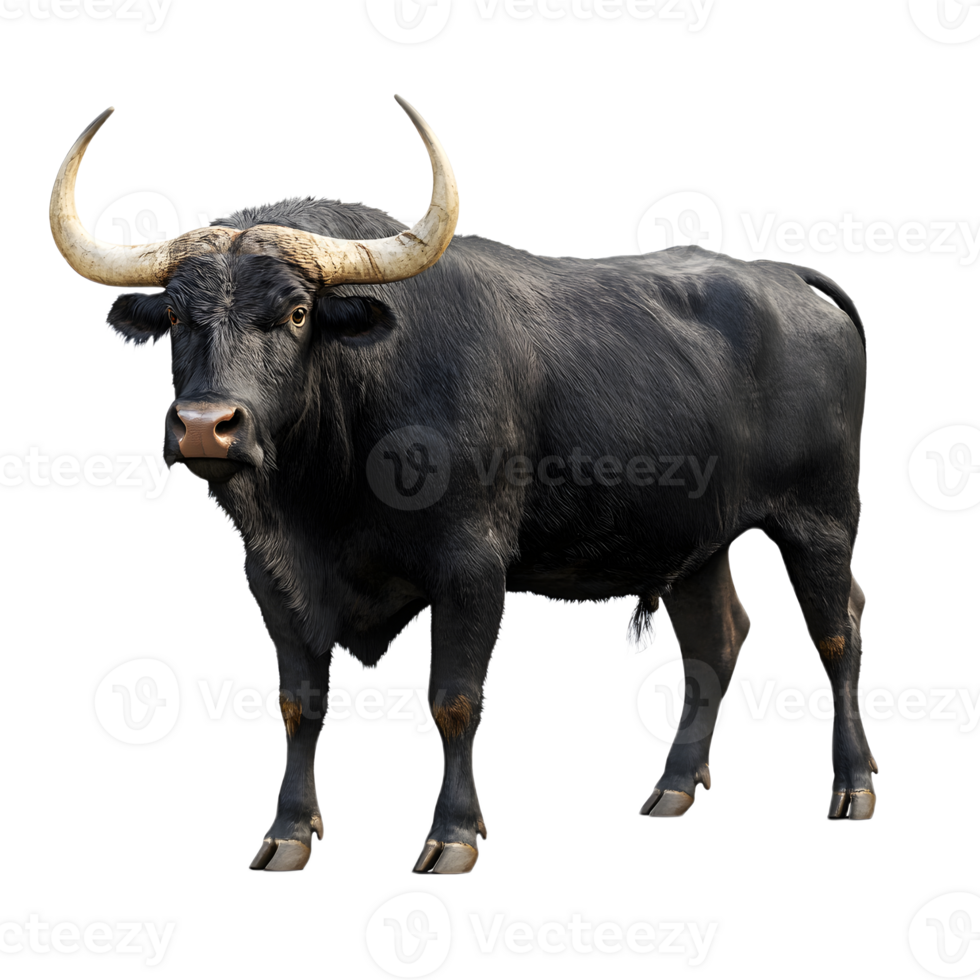 Massive Wild Bison on a Clear Backdrop png