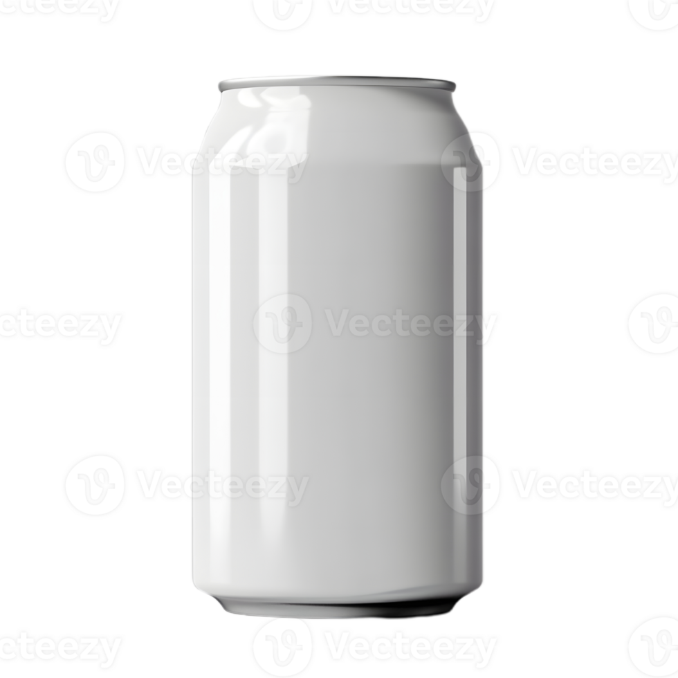 Minimalist White Beverage Can for Visual Projects png