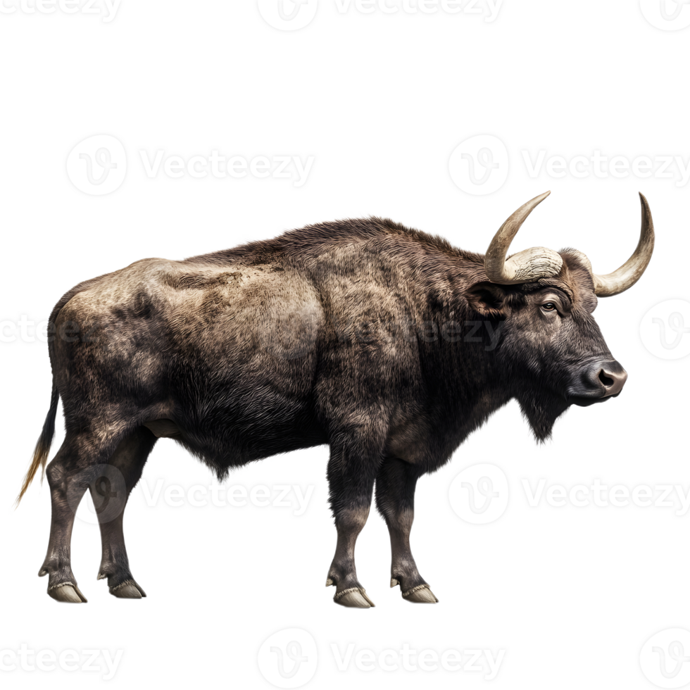 Massive Buffalo on a Clear Background png