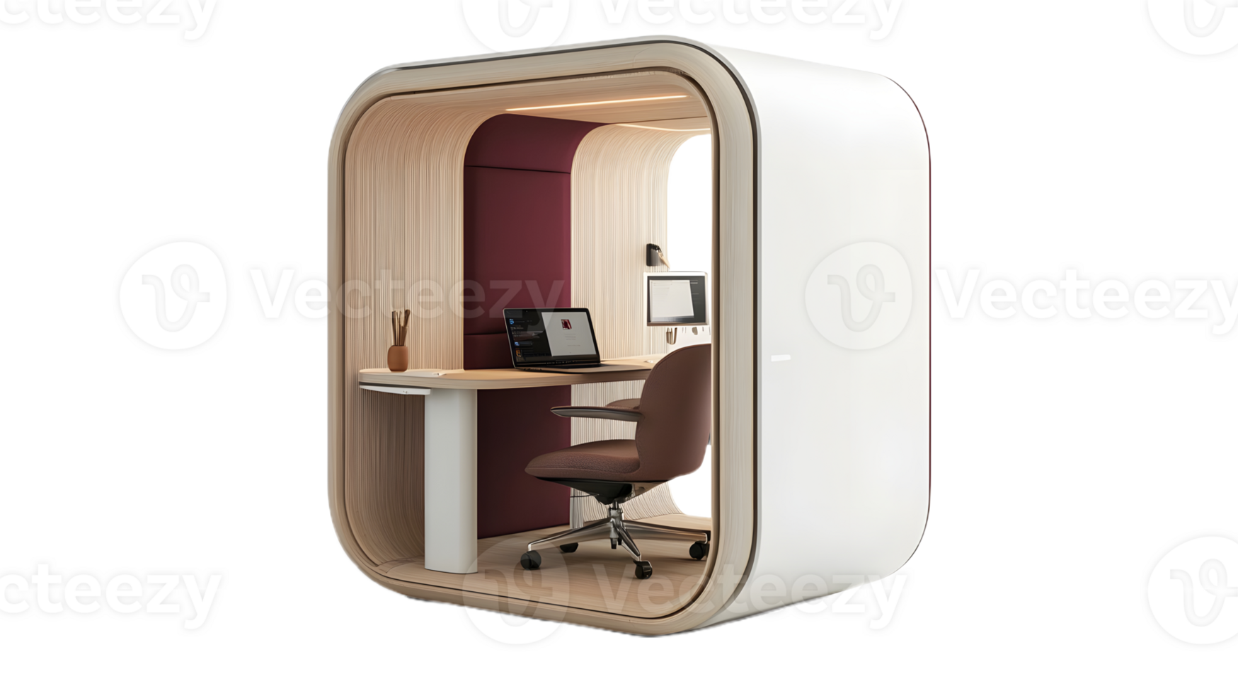 Functional Office Setup with Desk, Chair, and Computer png