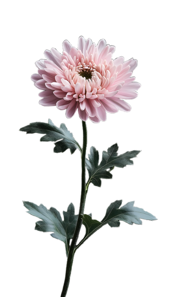 pink Chrysanthemum with Soft and Layered Petals png