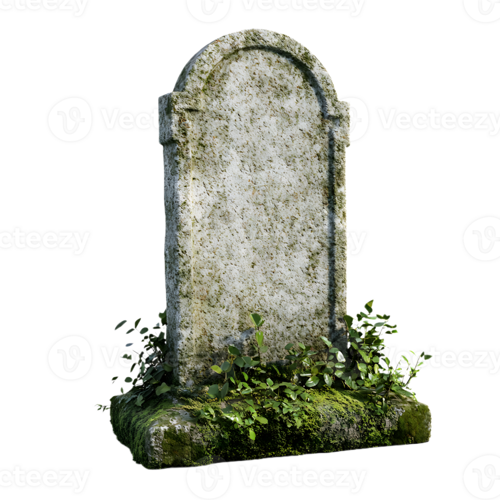 Mossy Gravestone with a Rustic Look png
