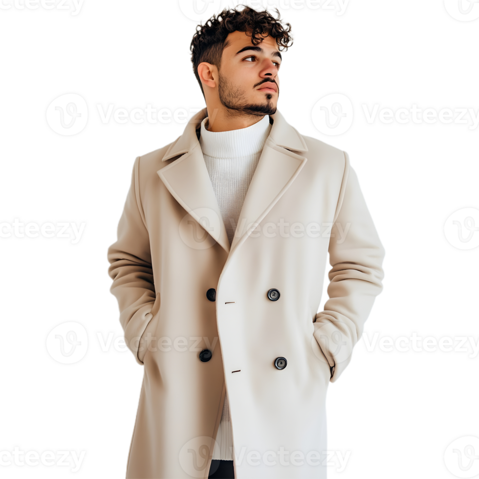 Professional Man in a Coat with a Polished Look png