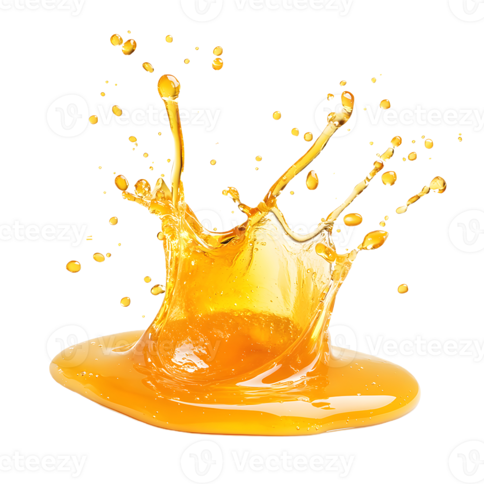 Liquid Gold Honey Splash on a See-Through Backdrop png