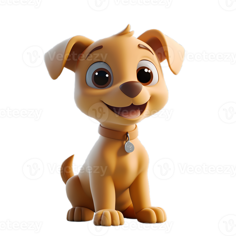 Cartoon Canine Figure Isolated on a Transparent Surface png