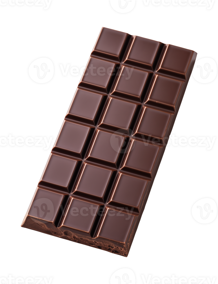 Chocolate bar isolated on transparent background.. png