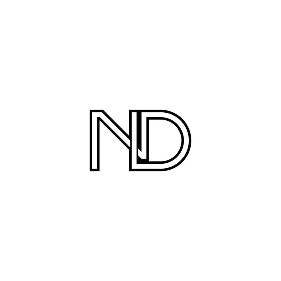 ND DN Letter Logo with a Perfect Balance of Style vector