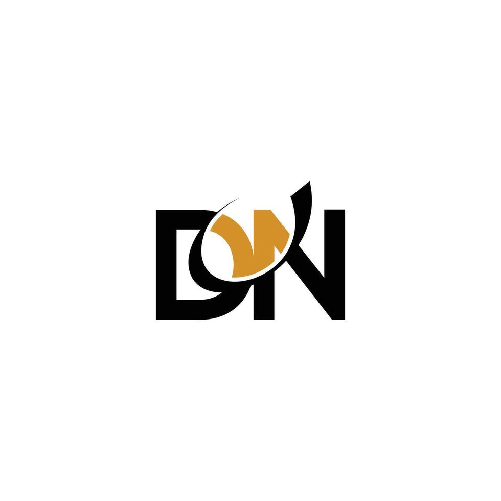 Modern ND DN Alphabet Logo with Unique Design vector