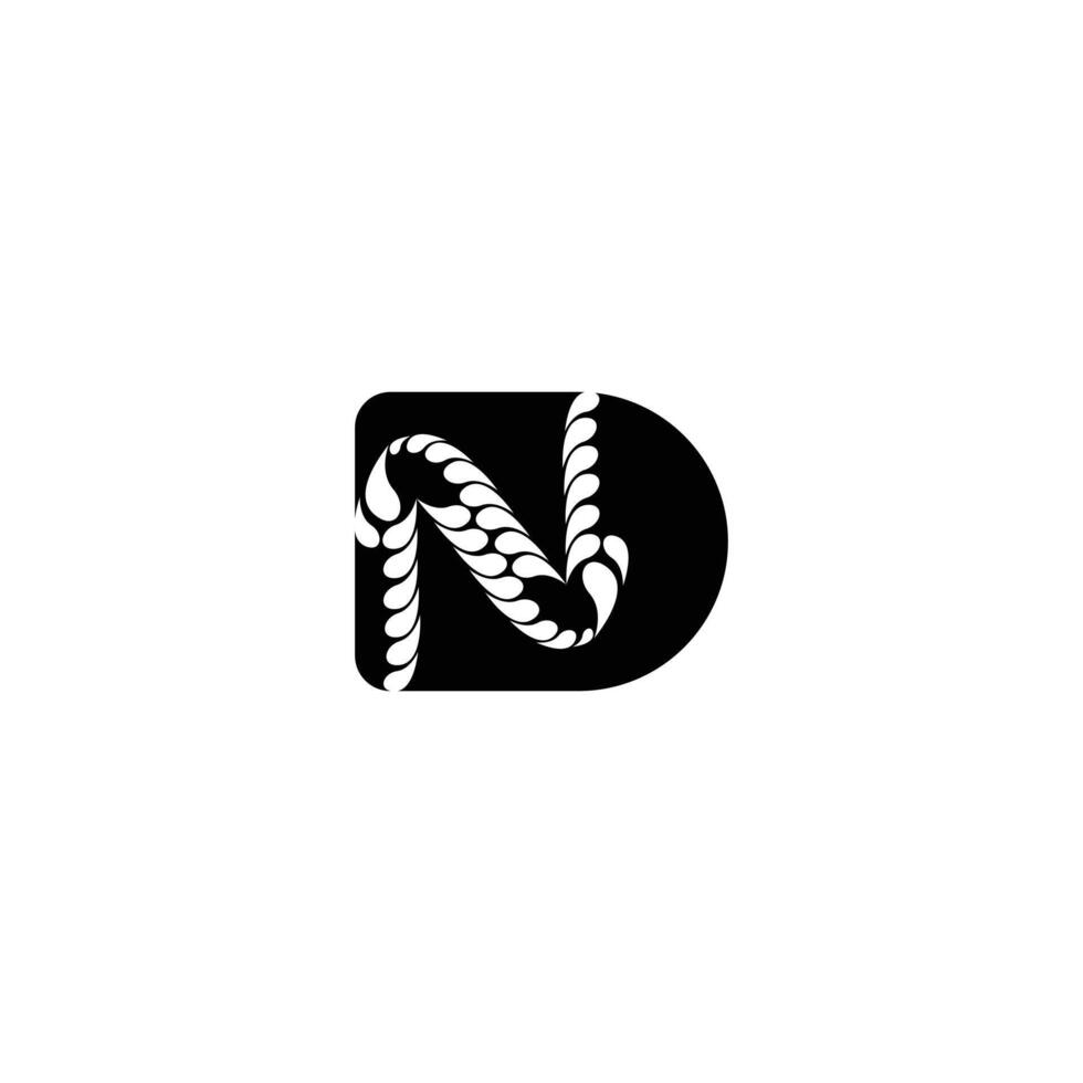 ND DN Logo with a Modern and Abstract Touch vector