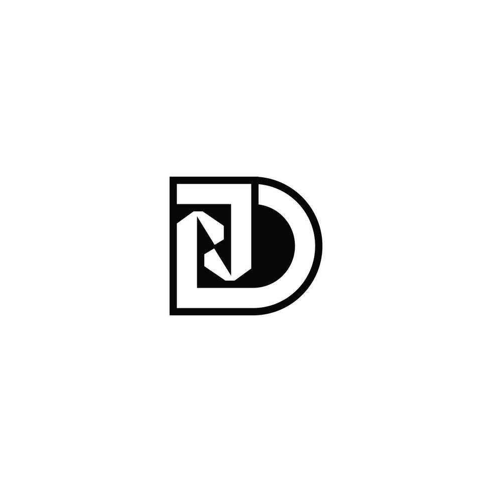 ND DN Letter Logo with a Sophisticated Monogram Style vector