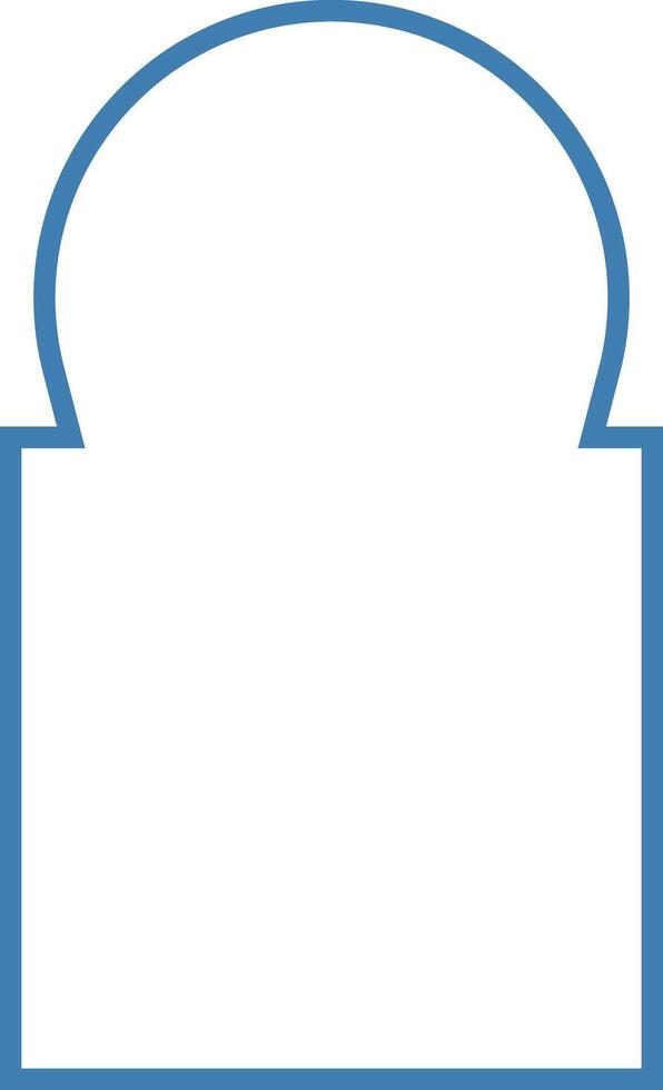 Mosque Window and Dome Line Art Designs vector