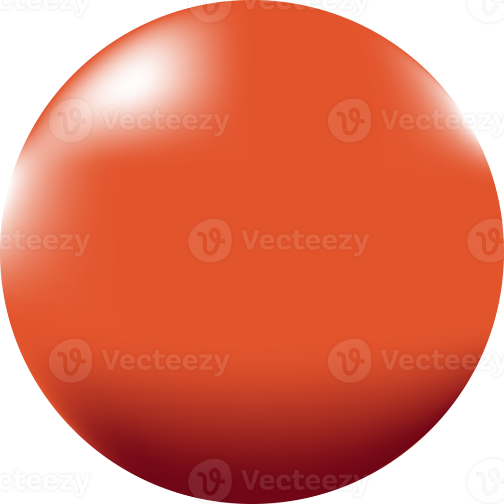 A glossy orange sphere png