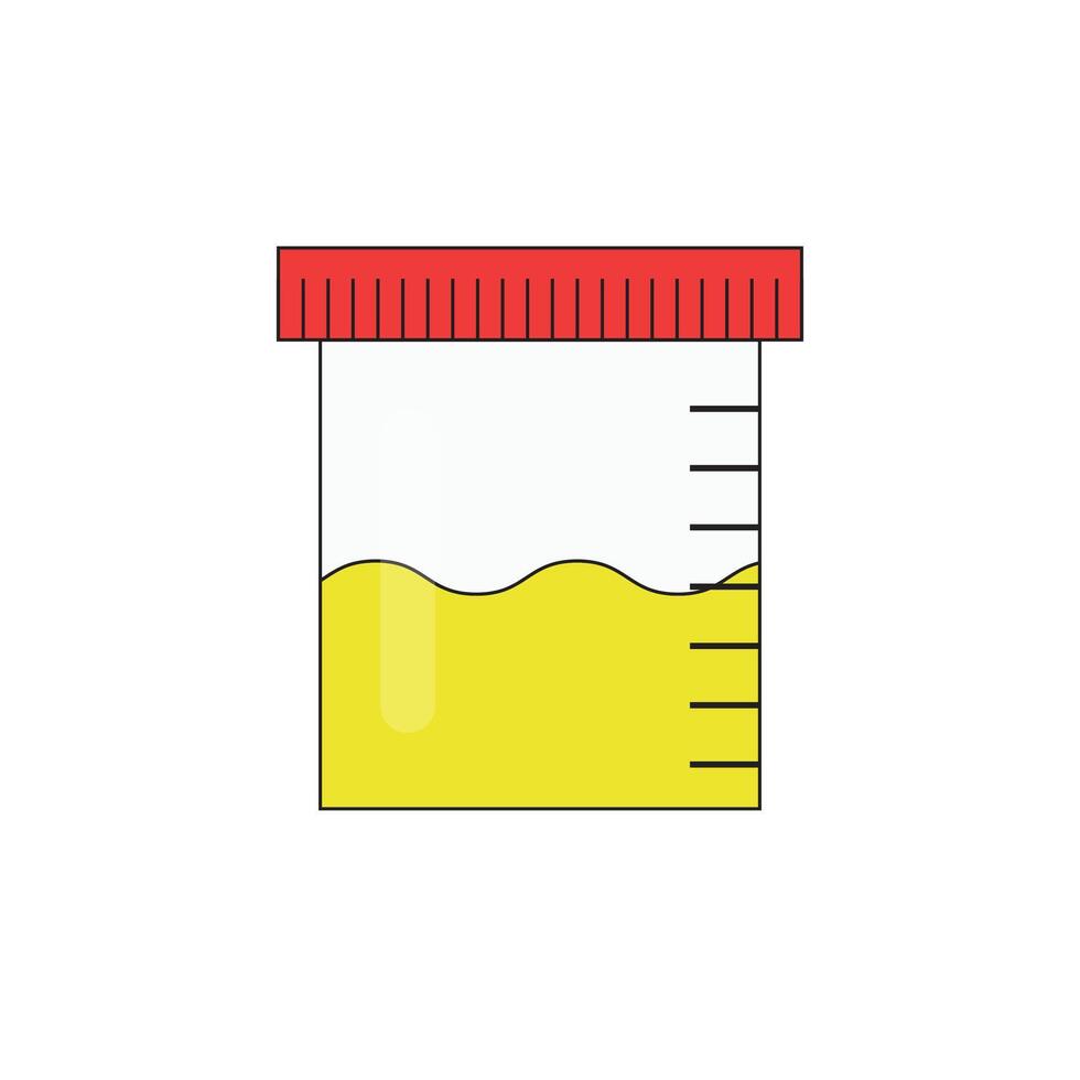 Illustration urine container unique design vector
