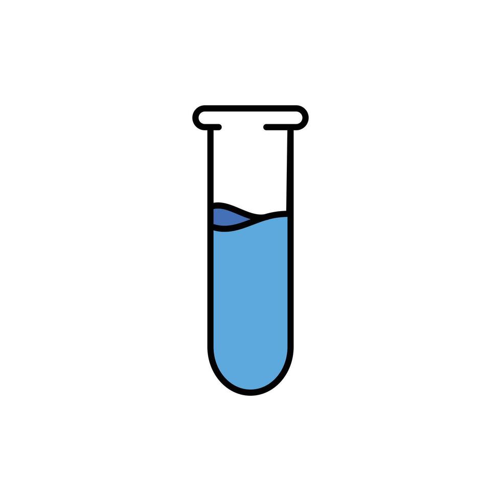 A test tube with water in it vector