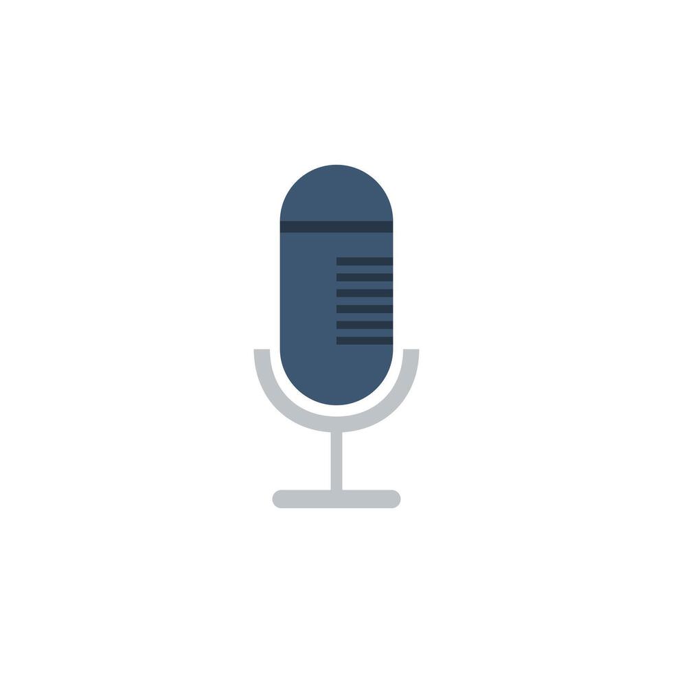 A microphone icon on a white background vector