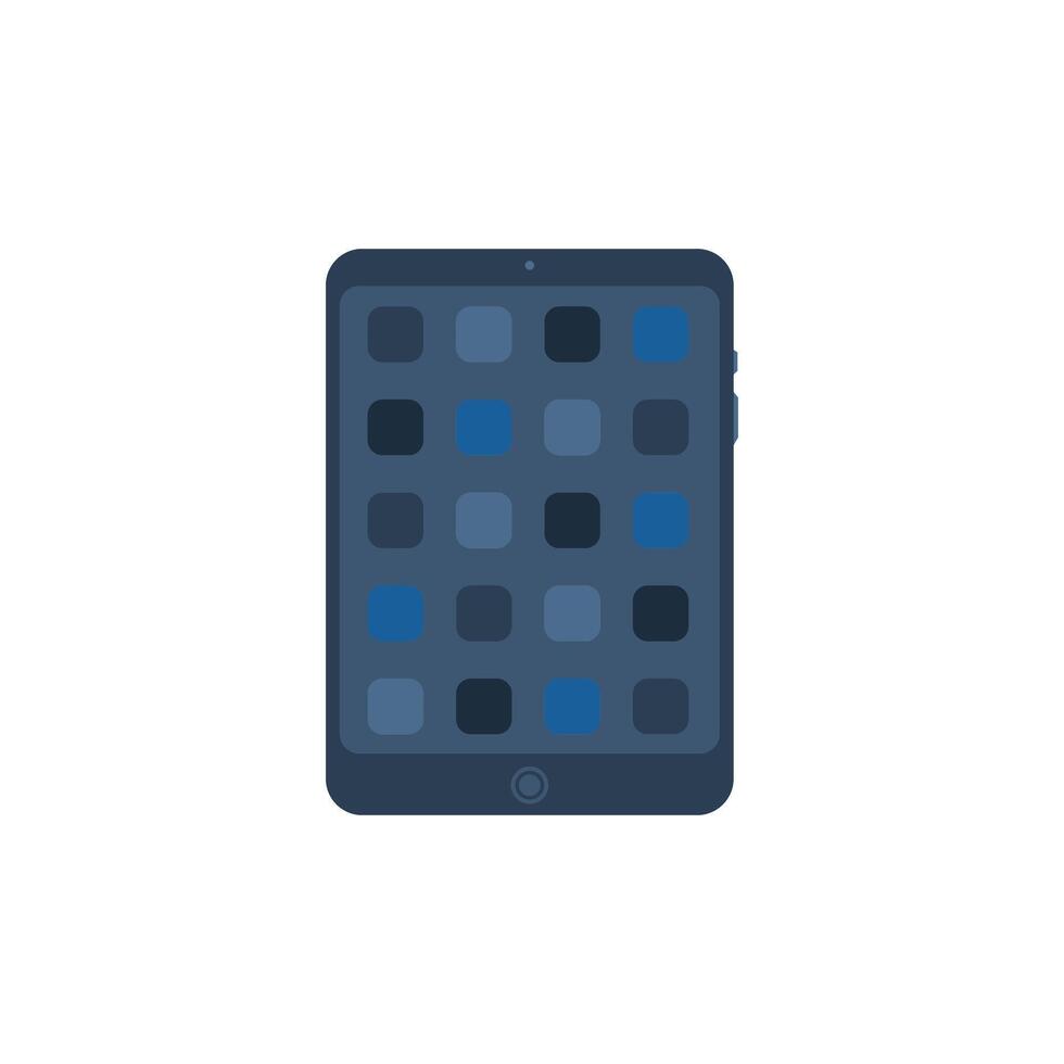 A tablet with squares on it, with a white background vector