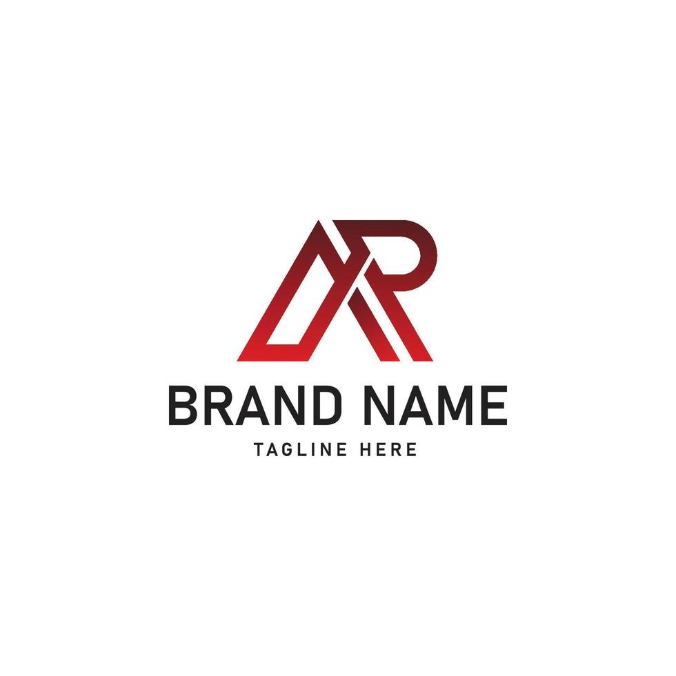 A, R, logo design template graphic branding element. vector