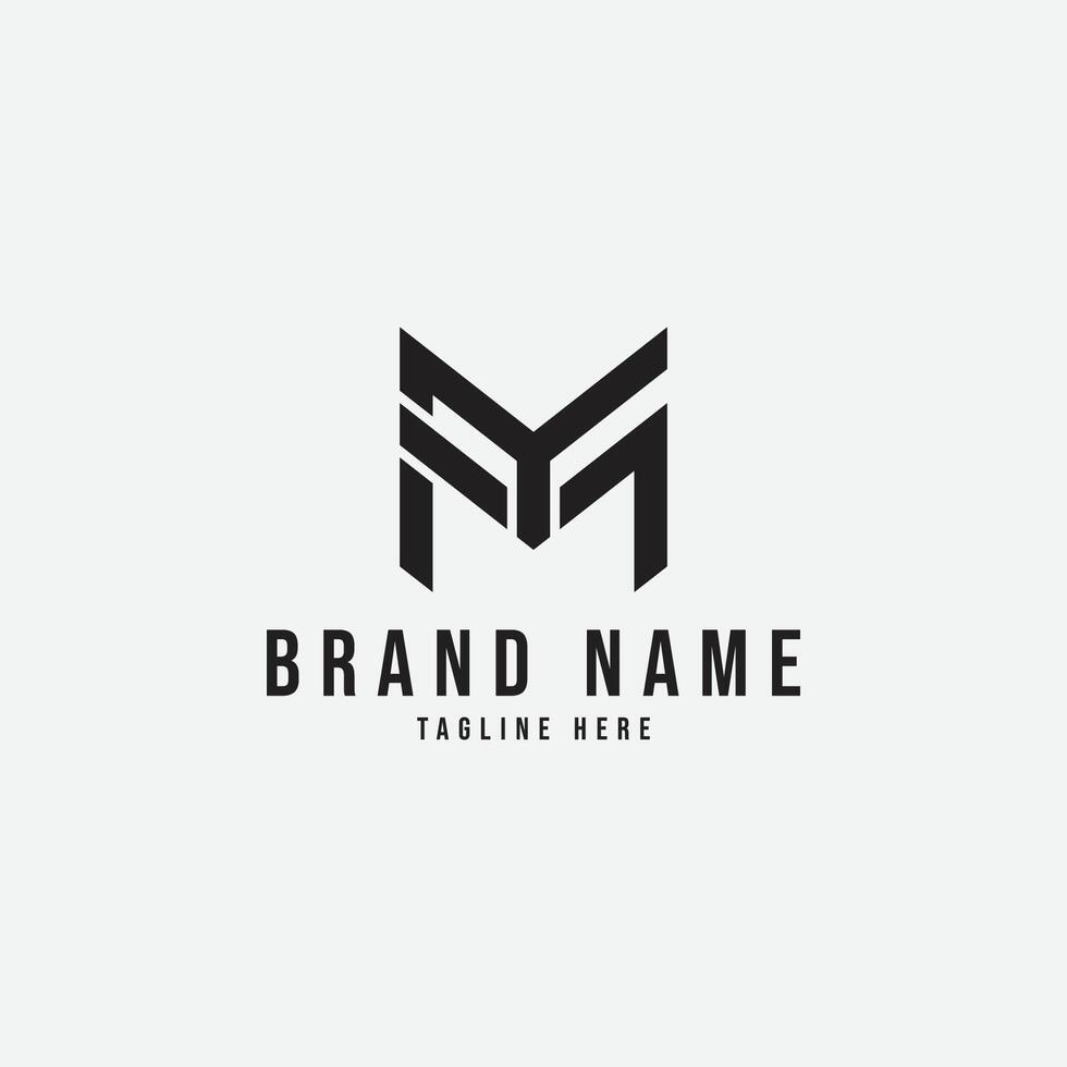 Simple letter M Y logo design vector