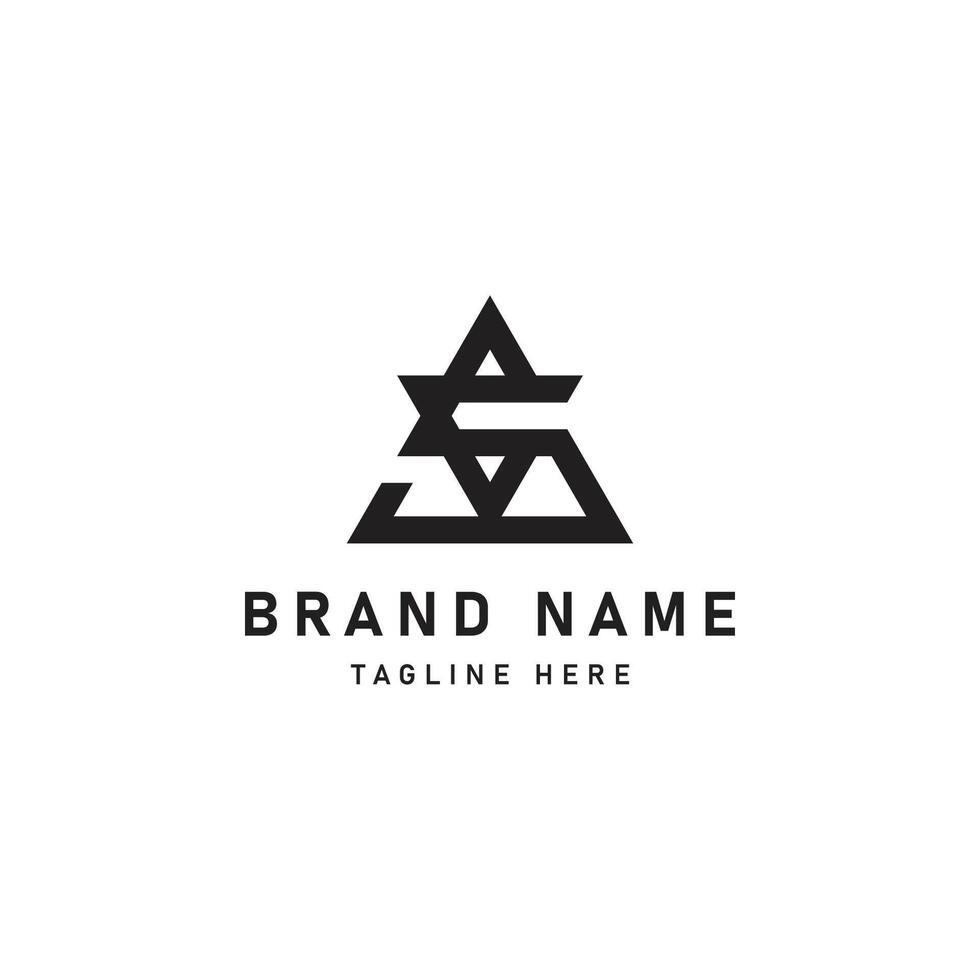 A,S, logo design template graphic branding element. vector