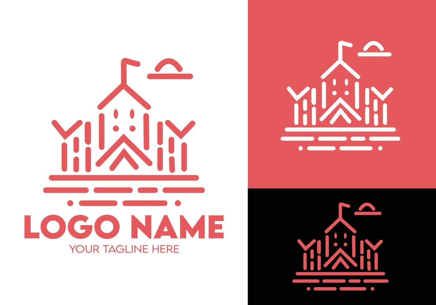 Travel company colorful gradient logo design, modern minimalist travel and tour agencies logo desig vector