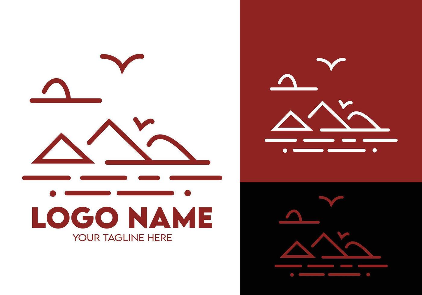 Travel company colorful gradient logo design, modern minimalist travel and tour agencies vector