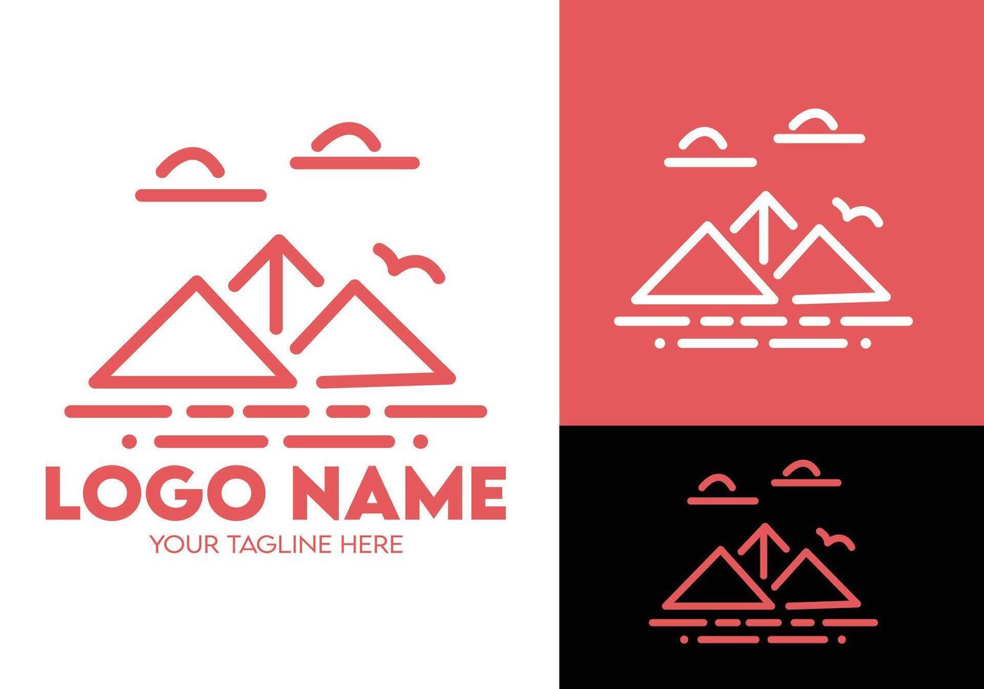 Travel company colorful gradient logo design, modern minimalist travel and tour agencies logo de vector