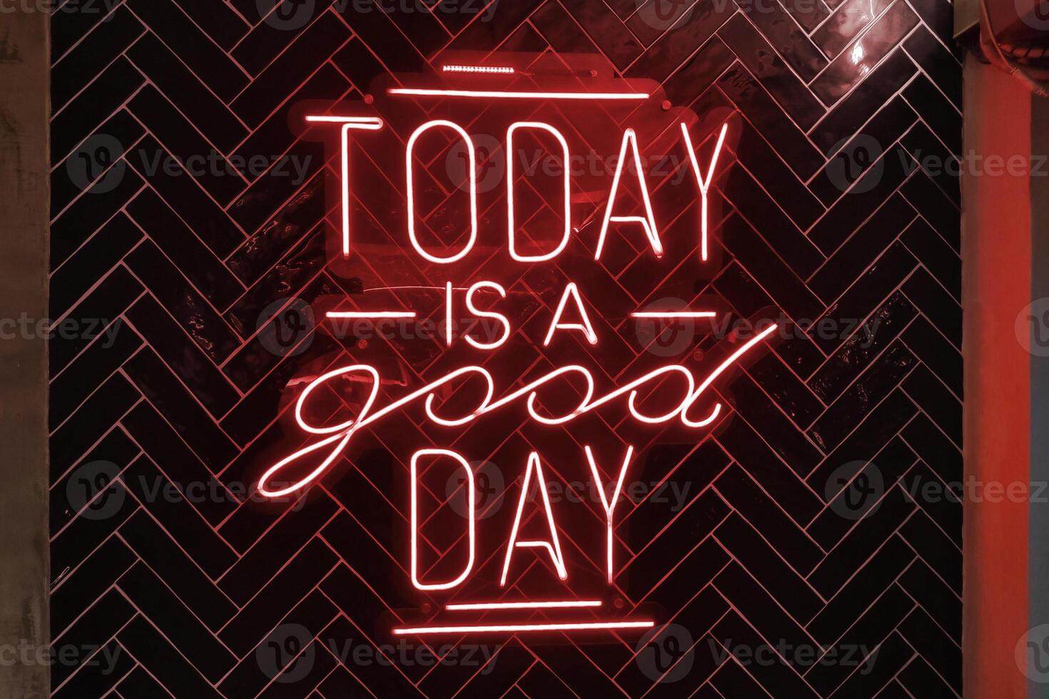 Today is a good day - Neon light photo