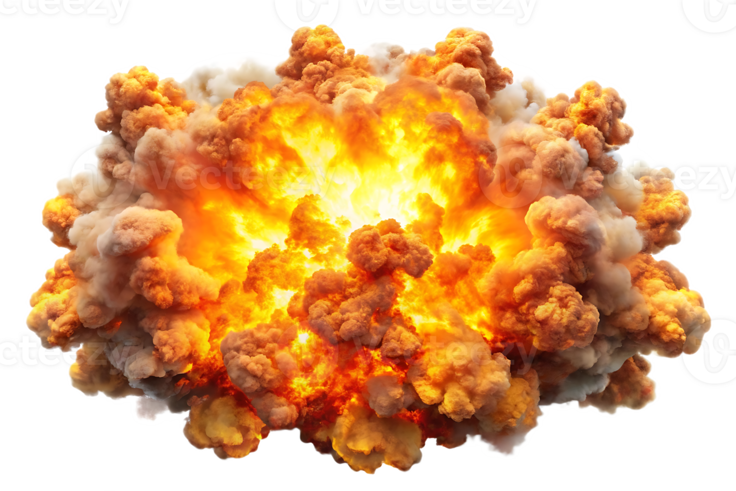 Explosion with Brown Smoke and Flames for safety and design png