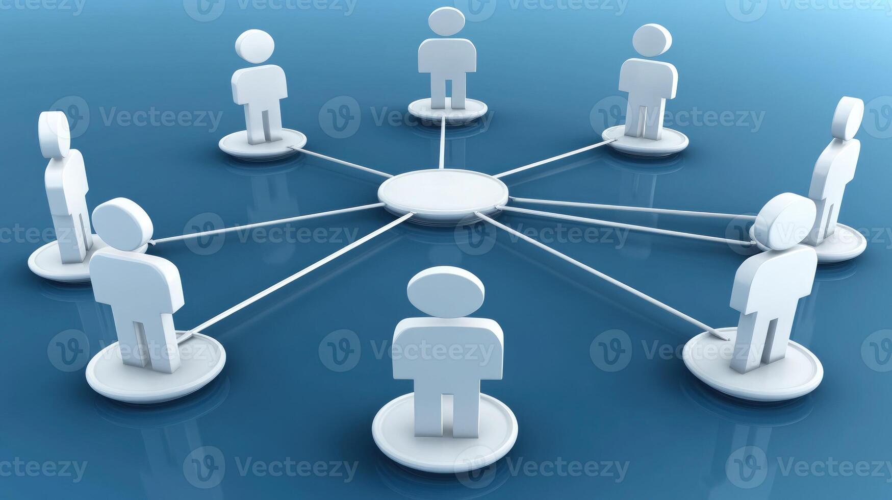 A group of people connected by a network photo