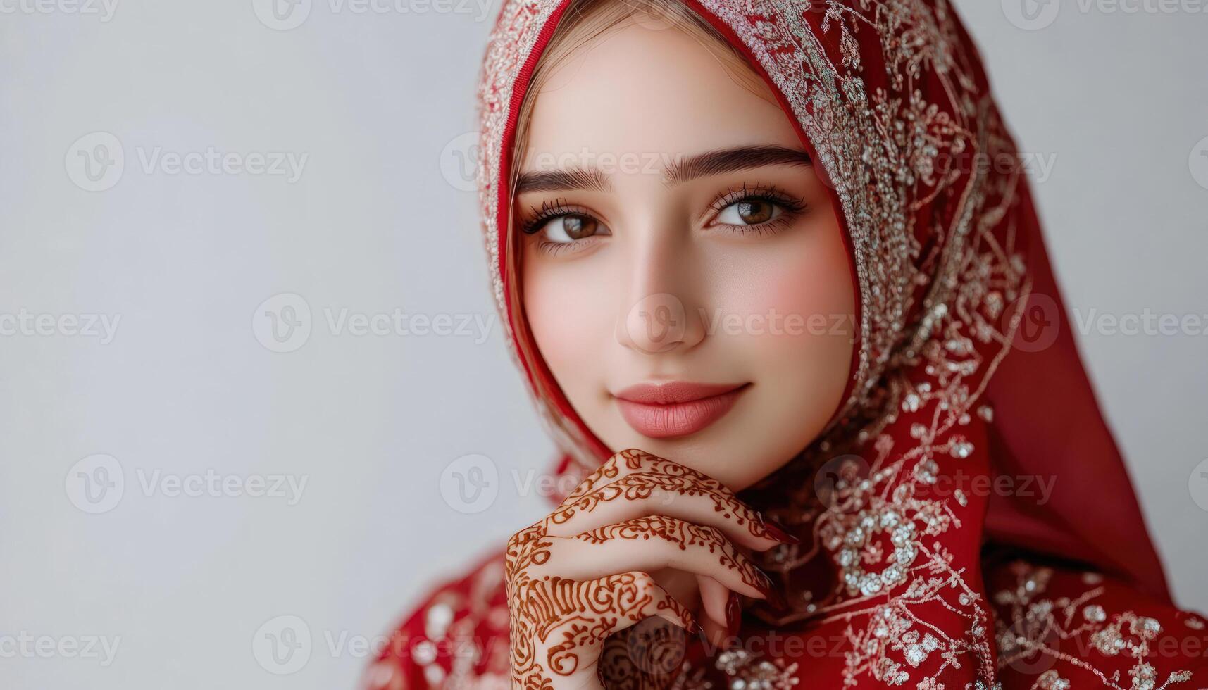 Beautiful muslim woman in traditional dress photo