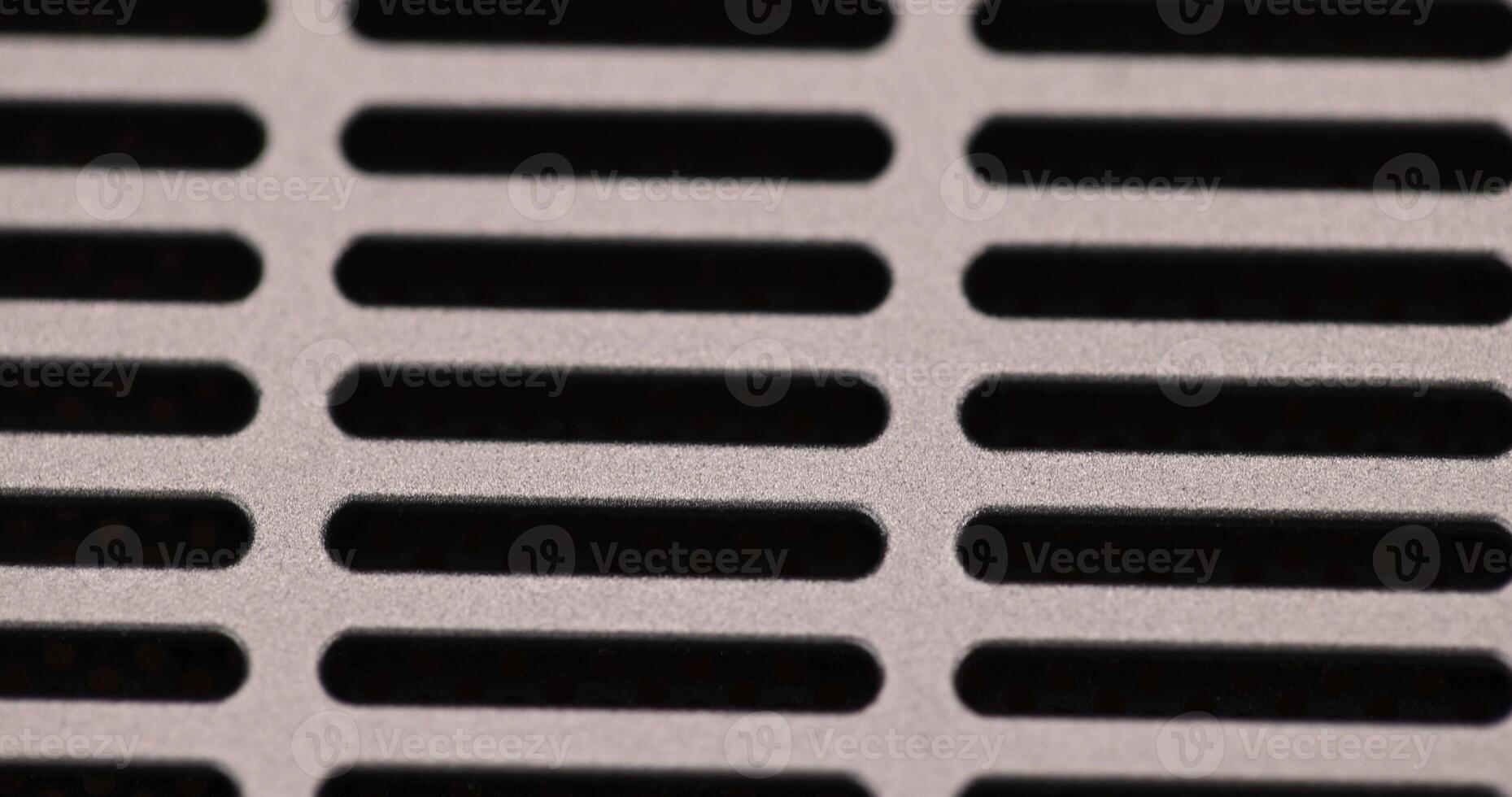 ventilation grille made of plastic painted with silver paint photo