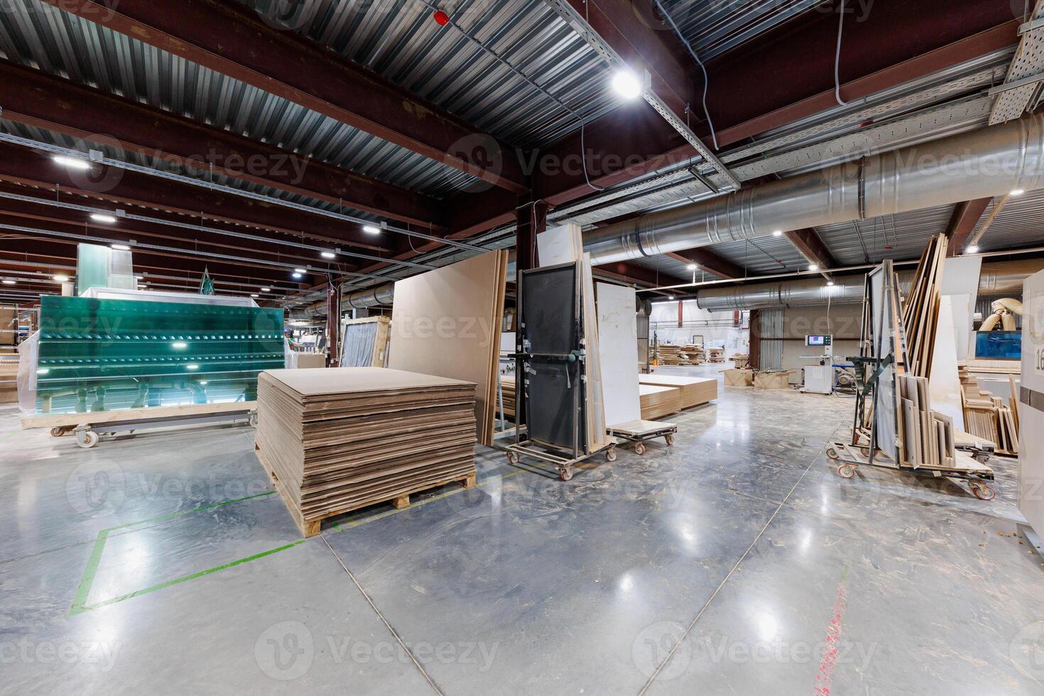 Inside the Workshop A Symphony of Stacked Wood and Whirring Machines, Where Craftsmanship Meets Industrial Precision photo