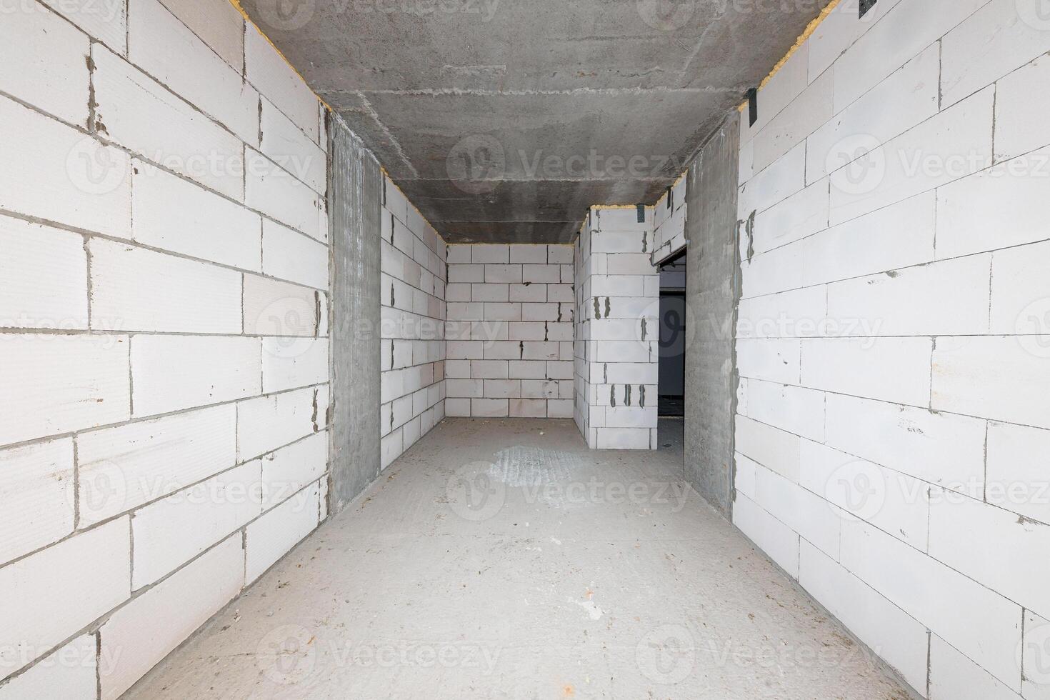 Raw Beginnings A Glimpse into the Heart of Construction Unfinished Walls and Concrete Floors Await Their Transformation. photo