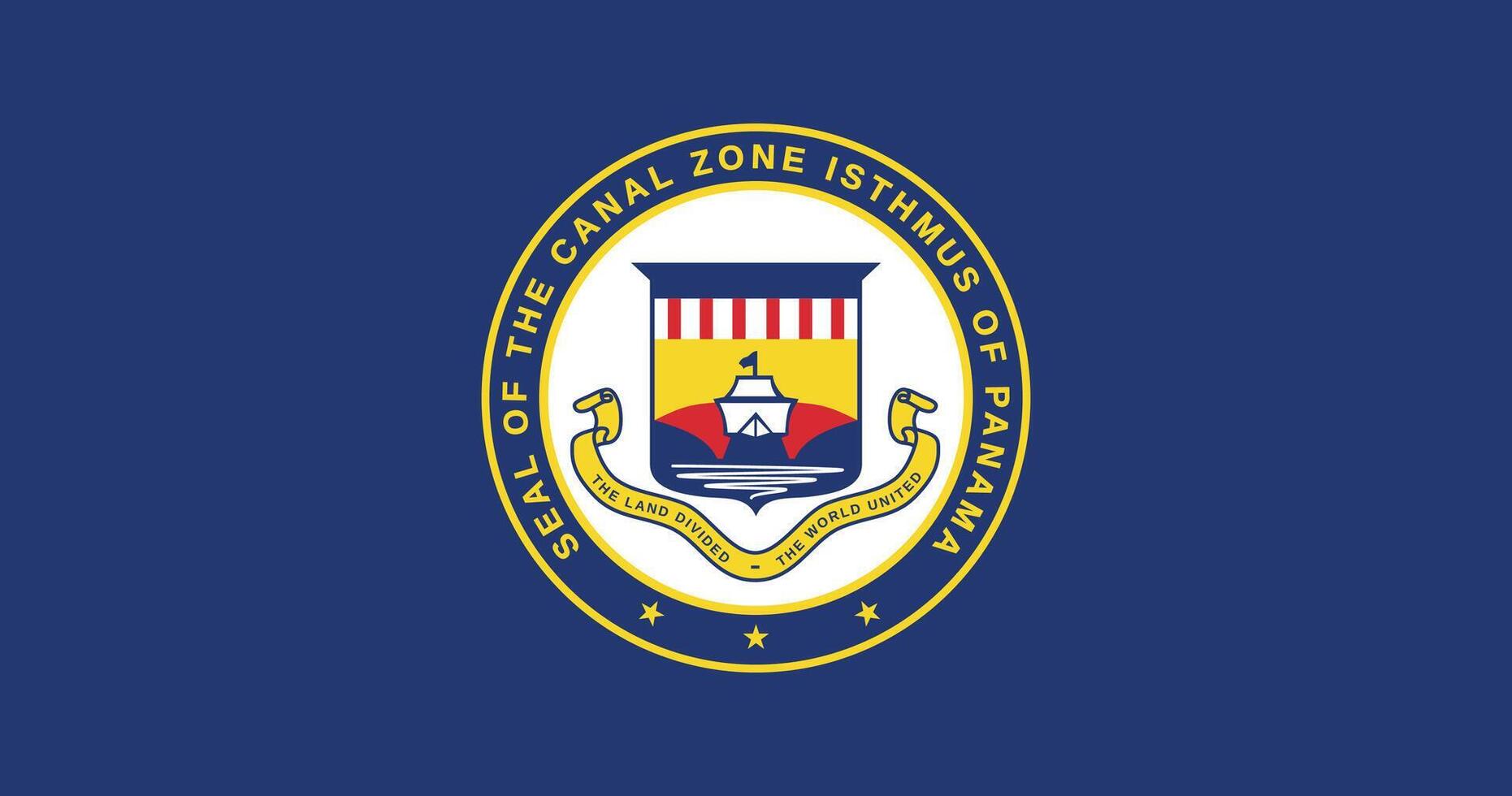 Panama Canal Zone Flag Illustration Premium Quality vector