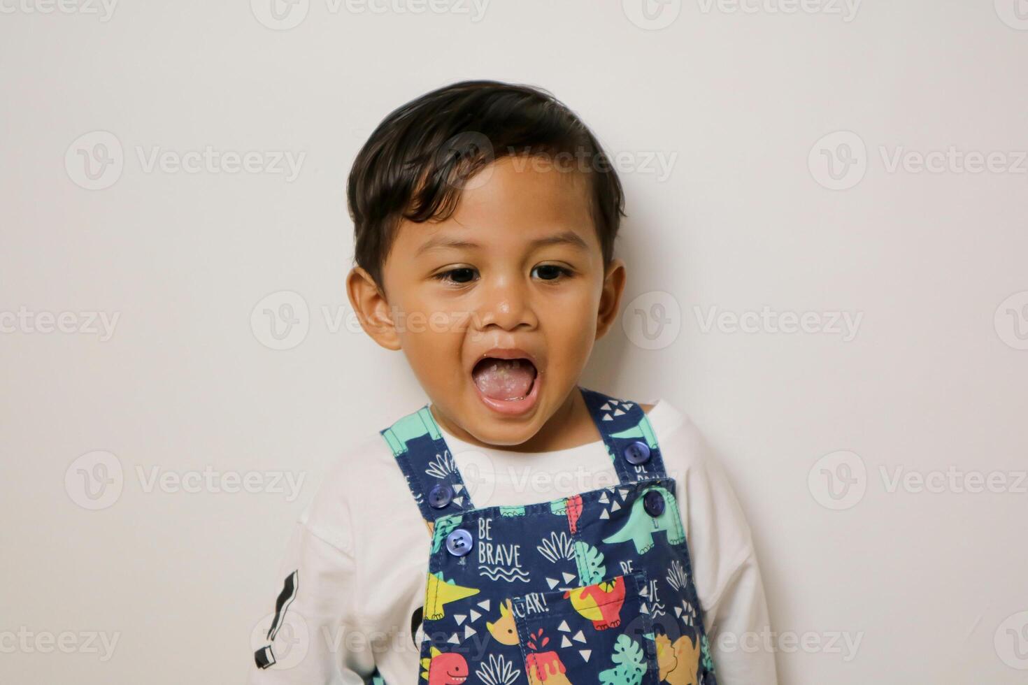 Asia little boy excited photo