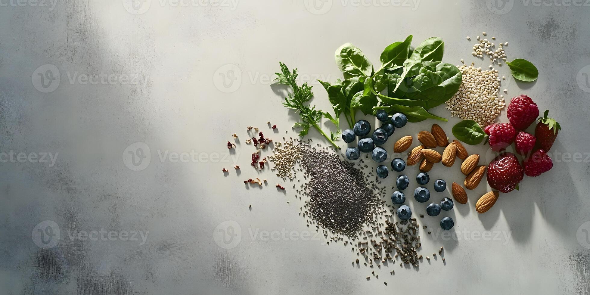 Healthy Food Ingredients Flatlay Photo