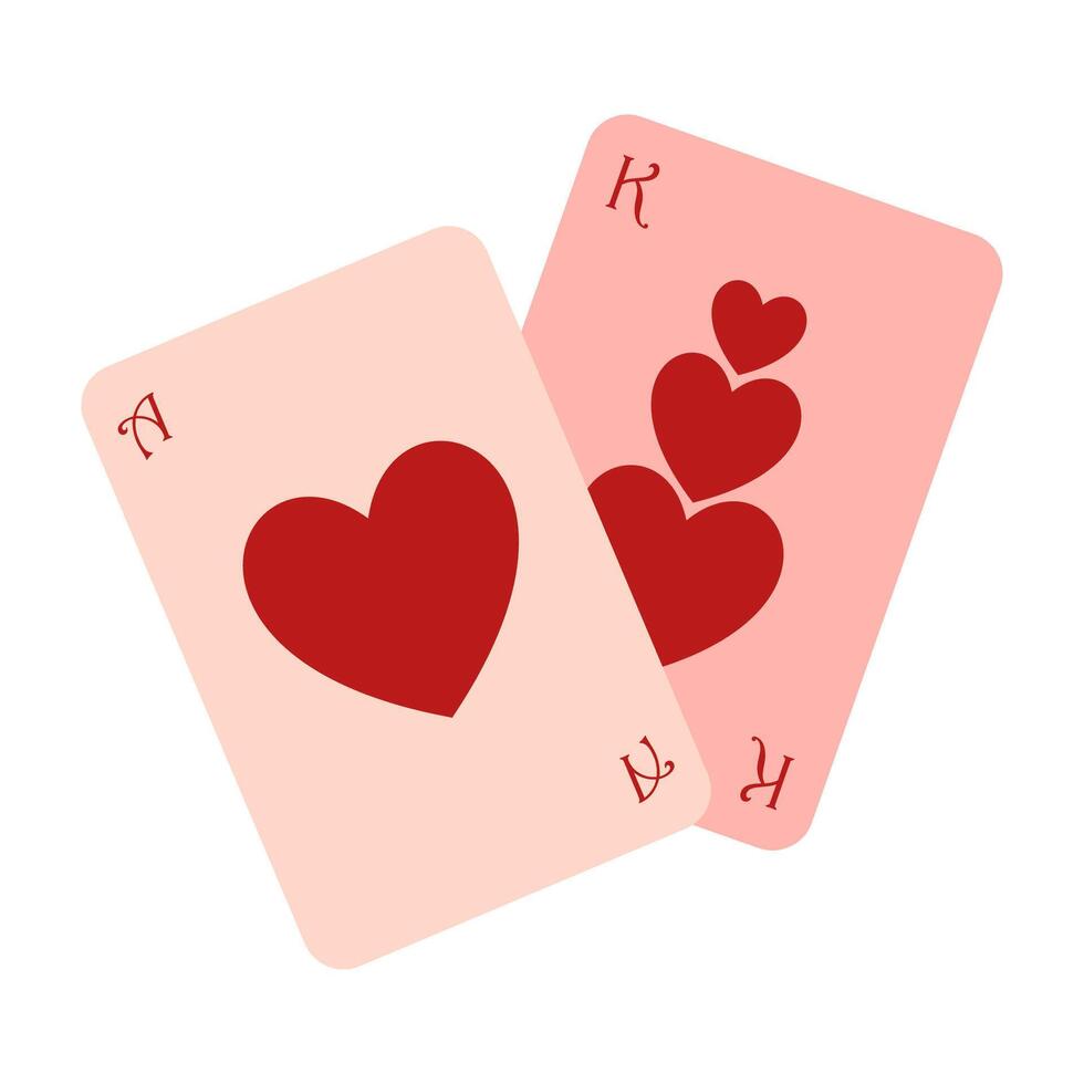 Flat illustrations of love symbol for Valentines Day. vector