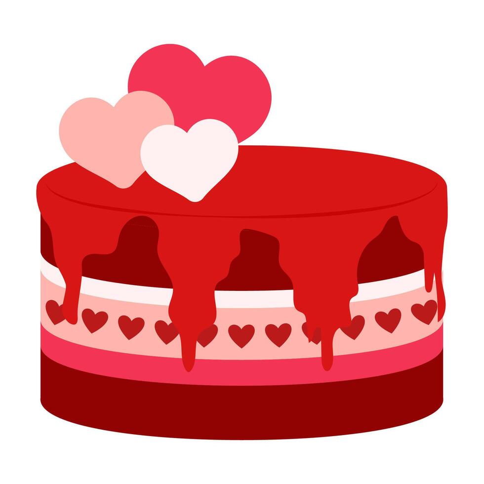 Simple flat illustrations with love and Valentines Day elements vector