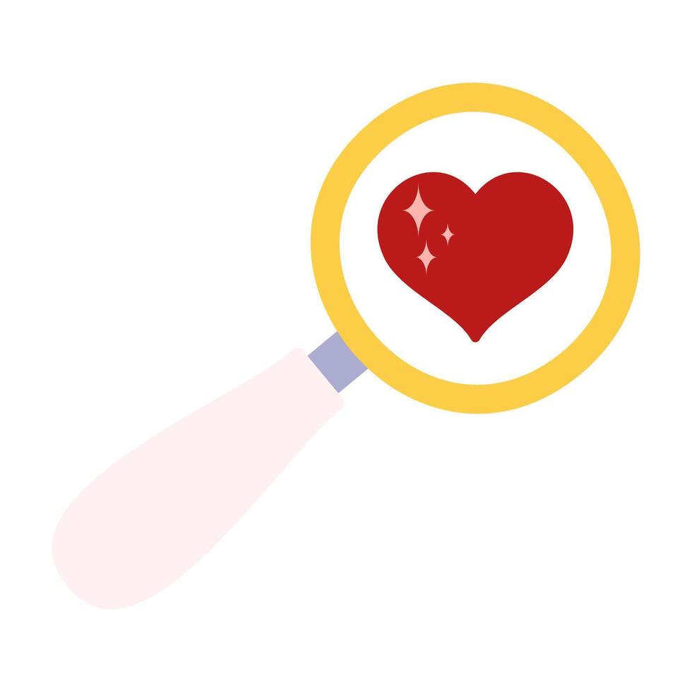 Simple flat icons representing love Valentines Day vector