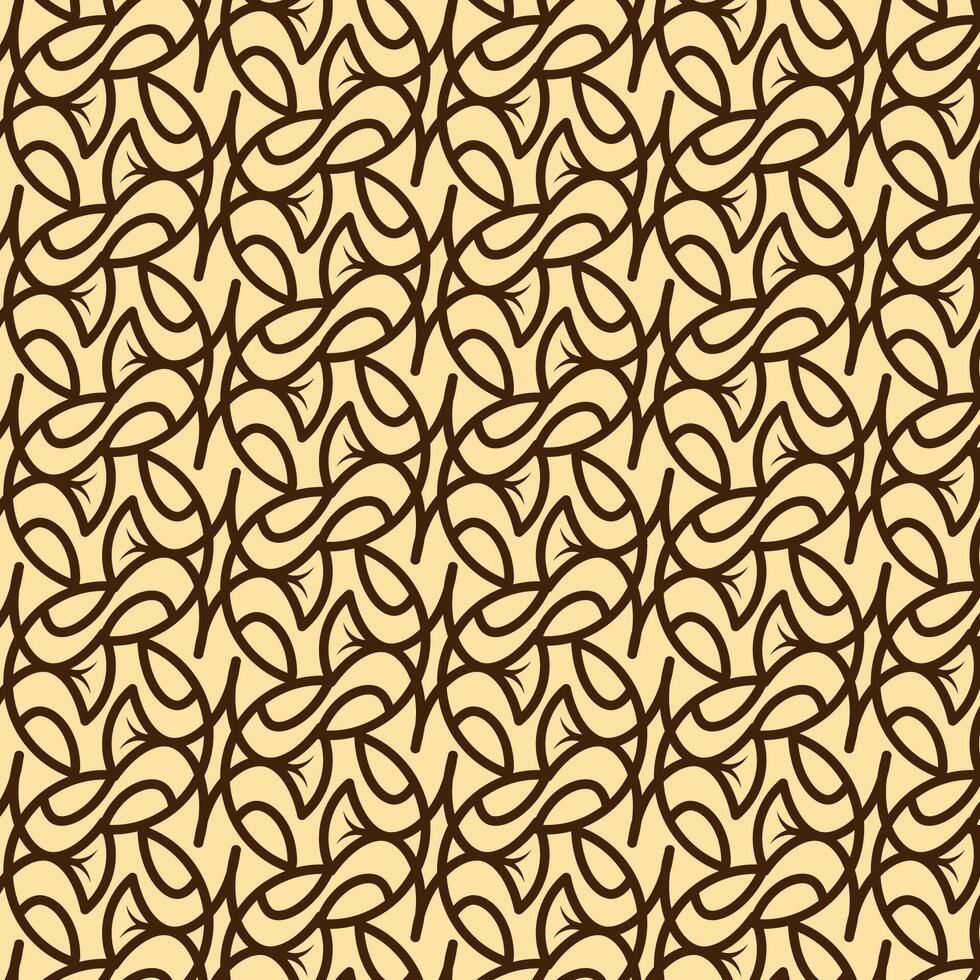 Seamless Geometric Pattern with Intertwined Fish and Leaf Design vector