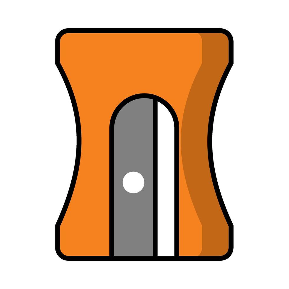 Sharpener icon. office material icon. lineal color vector