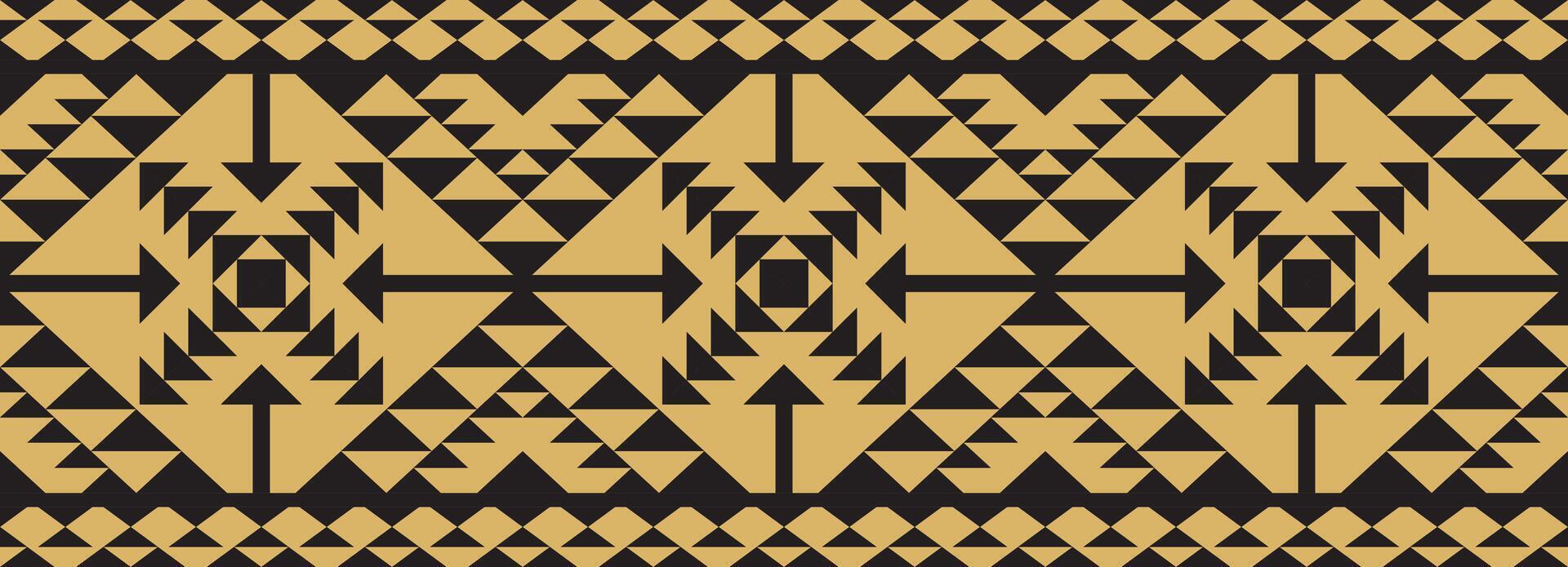 Ethnic Border Design with Geometric Motif. vector