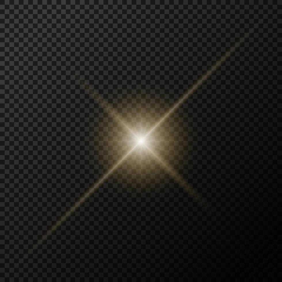 Star light effect ray isolated vector