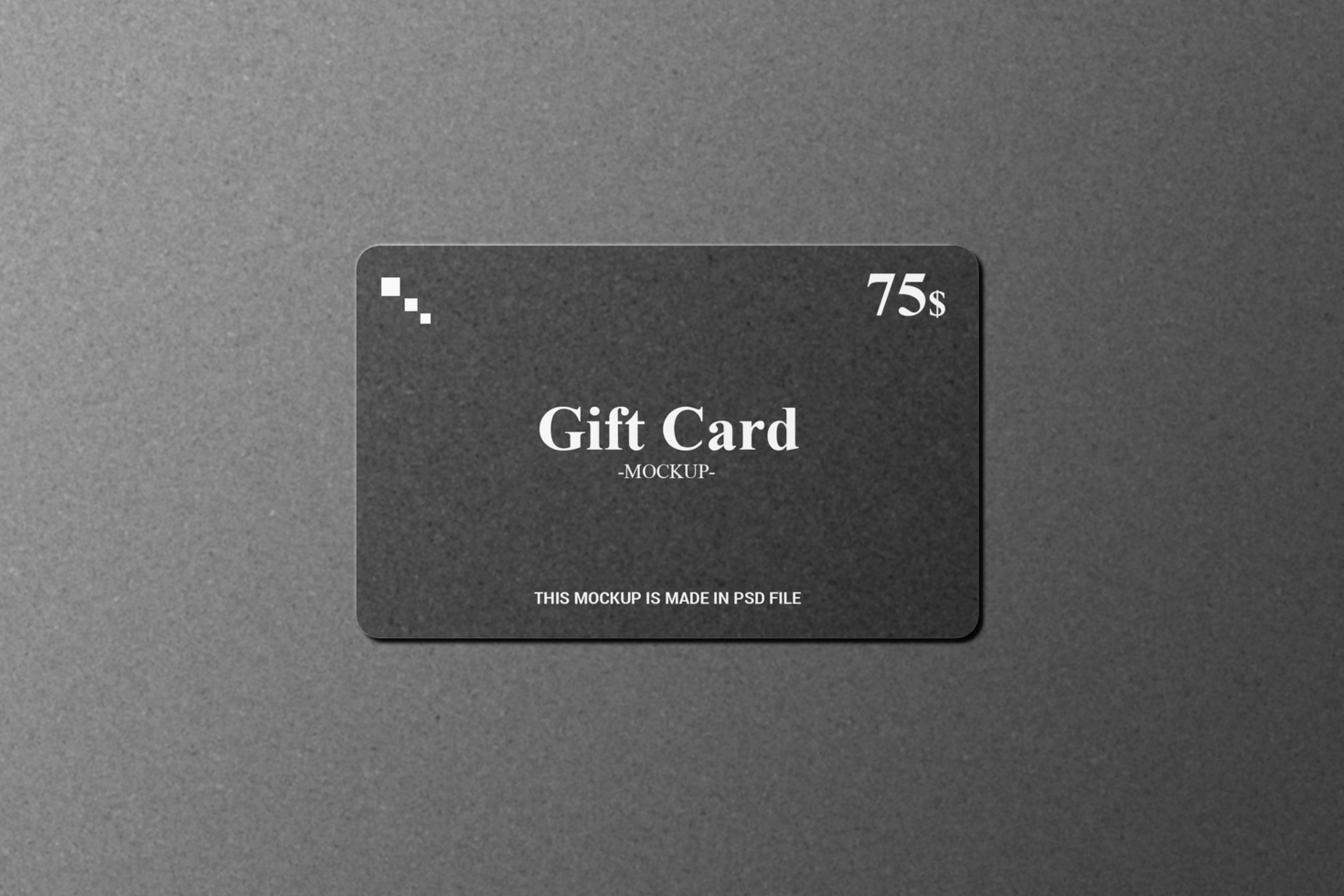 Credit card, Gift Card Mockup Front View psd