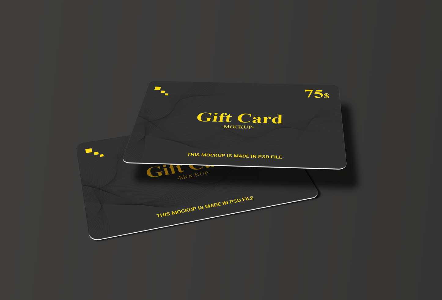 Two Credit card, Gift Card Mockup Template psd